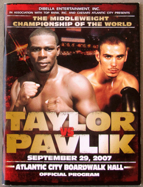 TAYLOR, JERMAIN-KELLY PAVLIK I OFFICIAL PROGRAM (2007)