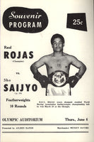 ROJAS, RAUL-SHOZO SAIJO OFFICIAL PROGRAM (1968)