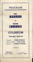 BURMAN, RED_FRANK ZAMARIS OFFICIAL PROGRAM (1942)