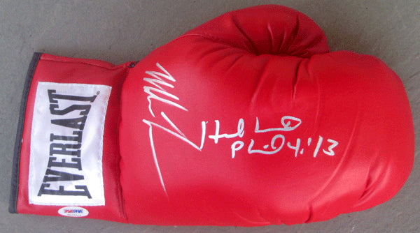 TYSON, MIKE-EVANDER HOLYFIELD SIGNED GLOVE (PSA/DNA AUTHENTICATED)