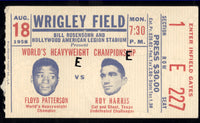 PATTERSON, FLOYD-ROY HARRIS STUBLESS TICKET (1958)