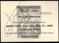 FRAZIER, JOE REVUE SIGNED FULL TICKET (1980)