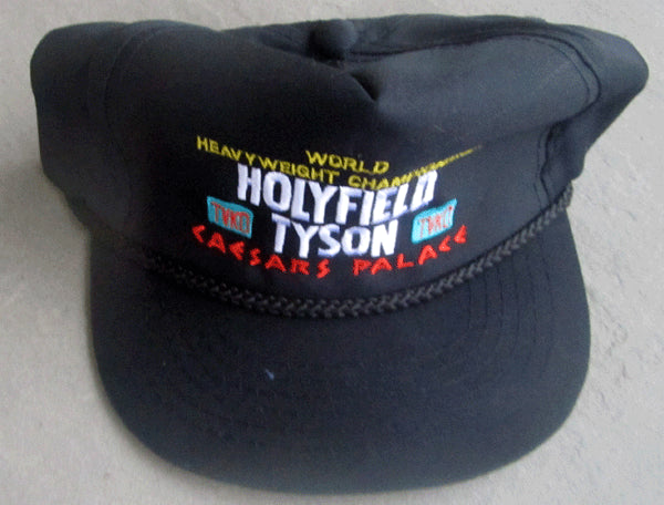 TYSON, MIKE-EVANDER HOLYFIELD SOUVENIR CAP (1991-POSTPONED FIGHT)