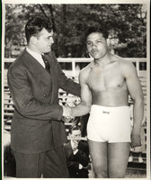 LOUIS, JOE & JIMMY BRADDOCK WIRE PHOTO (1938)