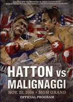 HATTON, RICKY-PAULIE MALIGNAGGI OFFICIAL PROGRAM (2008)