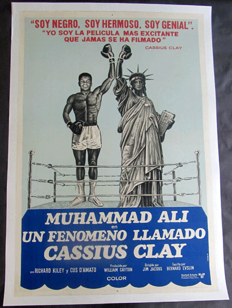 ALI, MUHAMMAD SPANISH VERSION MOVIE POSTER (1970-MUHAMMAD ALI A.K.A. CASSIUS CLAY)