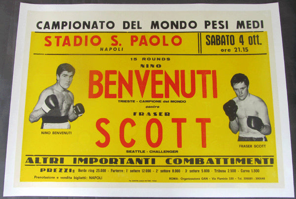 BENVENUTI, NINO-FRASER SCOTT ORIGINAL ON SITE POSTER (1969)