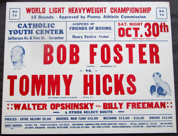 FOSTER, BOB-TOMMY HICKS ON SITE POSTER (1971)
