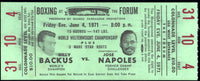 BACKUS, BILLY-JOSE NAPOLES FULL TICKET (1971)