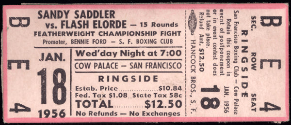 SADDLER, SANDY-FLASH ELORDE FULL TICKET (1956)