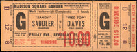 SADDLER, SANDY-TEDDY "RED TOP" DAVIS FULL TICKET (1955)