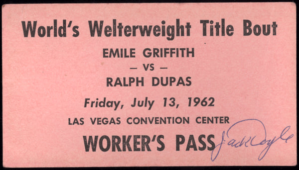 GRIFFITH, EMILE-RALPH DUPAS WORKER'S PASS (1962)