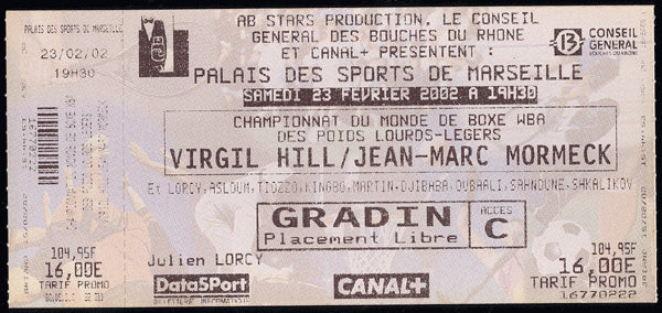 HILL, VIRGIL-JEAN-MARC MORMECK FULL TICKET (2002)