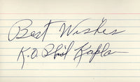 KAPLAN, PHIL K.O. SIGNED INDEX CARD