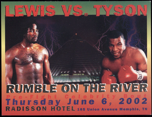 LEWIS, LENNOX-MIKE TYSON ADVERTISEMENT CARD (2002)