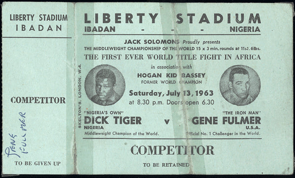 TIGER, DICK-GENE FULLMER FULL TICKET (1963)