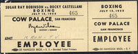 ROBINSON, SUGAR RAY-ROCKY CASTELLANI FULL TICKET (1955)