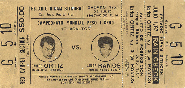 ORTIZ, CARLOS-SUGAR RAMOS FULL TICKET (1967)