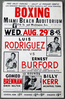 RODRIGUEZ, LUIS-EARNIE BURFORD ON SITE POSTER (1962-SIGNED BY GOMEO BRENNAN))