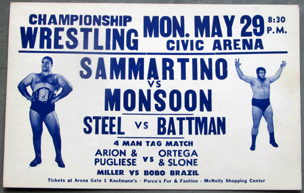 SAMMARTINO, BRUNO-GORILLA MONSOON ON SITE POSTER (1967)