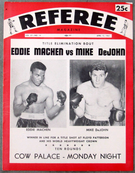 MACHEN, EDDIE-MIKE DEJOHN OFFICIAL PROGRAM (1961)