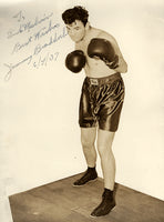 BRADDOCK, JAMES SIGNED PHOTO (1937-AS HEAVYWEIGHT CHAMPION-PSA/DNA)