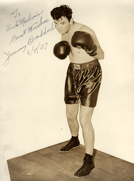 BRADDOCK, JAMES SIGNED PHOTO (1937-AS HEAVYWEIGHT CHAMPION-PSA/DNA)