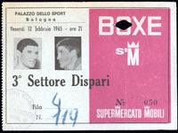 BENVENUTI, NINO-TOMMASO TRUPPI STUBLESS TICKET (1965)