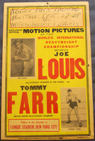 LOUIS, JOE-TOMMY FARR FIGHT FILM POSTER (1937)