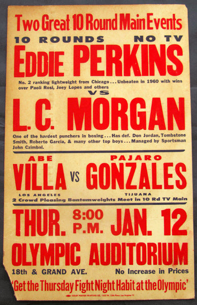 PERKINS, EDDIE-L. C. MORGAN ON SITE POSTER (1961)