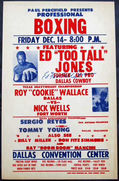 JONES, ED "TOO TALL""-JIMMY WALLACE ON SITE POSTER (1979-SIGNED BY JONES)