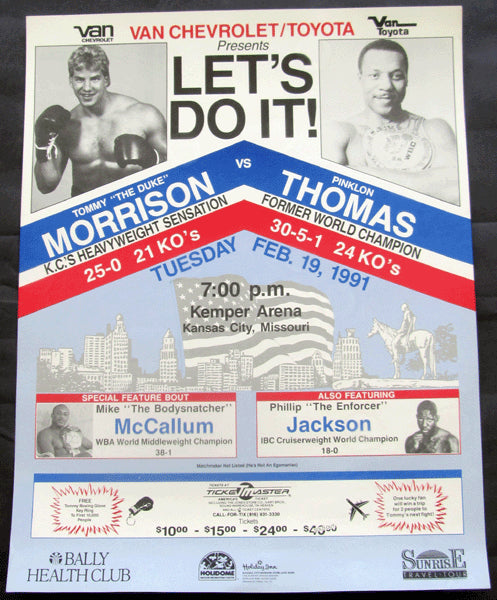 MORRISON, TOMMY-PINKLON THOMAS & MCCALLUM-MINTON ON SITE POSTER (1991)