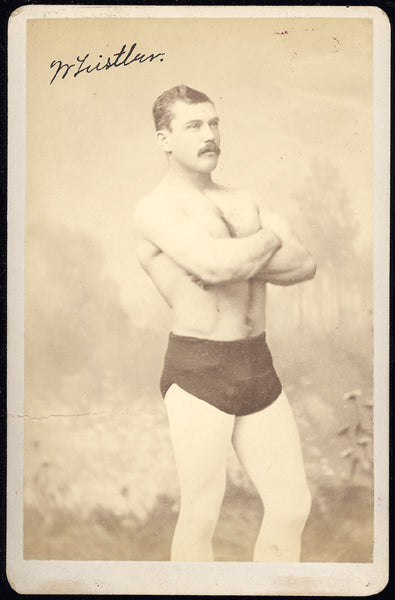 WHISTLER, CLARENCE CABINET CARD (WRESTLER)