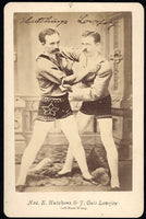 HUTCHINS, NATE & F. DELL LOVEJOY CABINET CARD (WRESTLERS)