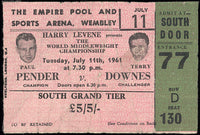 PENDER, PAUL-TERRY DOWNES STUBLESS TICKET (1961)