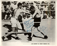 DEMPSEY, JACK & TOMMY GIBBONS SIGNED PHOTO