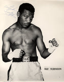 ROBINSON, SUGAR RAY SIGNED PHOTO (SIGNED AS CHAMPION-PSA/DNA)