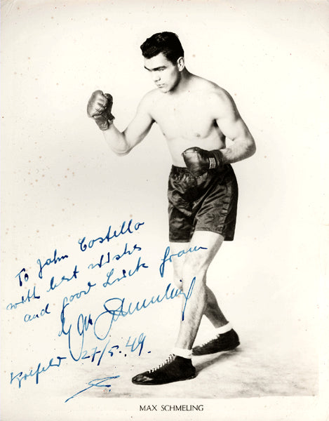 SCHMELING, MAX SIGNED PHOTO