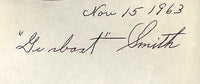 SMITH, ED "GUNBOAT" INK SIGNATURE (SIGNED IN 1963)