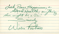 PASTRANO, WILLIE SIGNED INDEX CARD