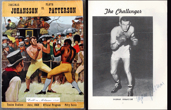 JOHANSSON, INGEMAR-FLOYD PATTERSON I OFFICIAL PROGRAM (1959-SIGNED BY BOTH)