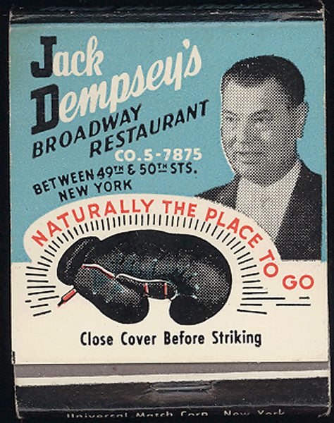 DEMPSEY, JACK RESTAURANT MATCHES