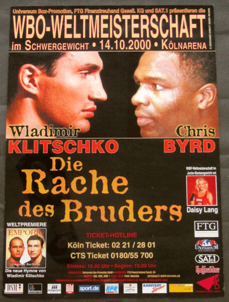 KLITSCHKO, WLADIMIR-CHRIS BYRD ON SITE POSTER (2000)
