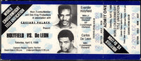 HOLYFIELD, EVANDER-CARLOS DELEON FULL TICKET (1988_CRUISERWEIGHT TITLE)