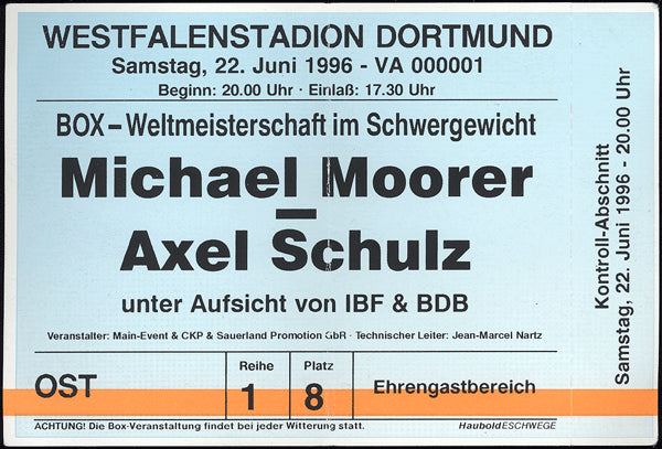 MOORER, MICHAEL-AXEL SCHULZ FULL TICKET (1996)