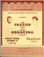 FRAZIER, JOE-OSCAR BONAVENA II OFFICIAL PROGRAM (1968)