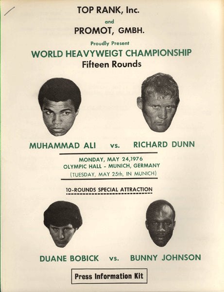 ALI, MUHAMMAD-RICHARD DUNN PRESS KIT (1976)