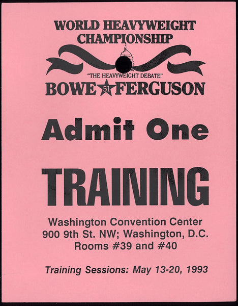 BOWE, RIDDICK-JESSE FERGUSON TRAINING CAMP CREDENTIAL (1993) – JO ...