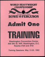 BOWE, RIDDICK-JESSE FERGUSON TRAINING CAMP CREDENTIAL (1993)