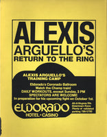 ARGUELLO, ALEXIS TRAINING CAMP BROADSIDE/POSTER (1985)